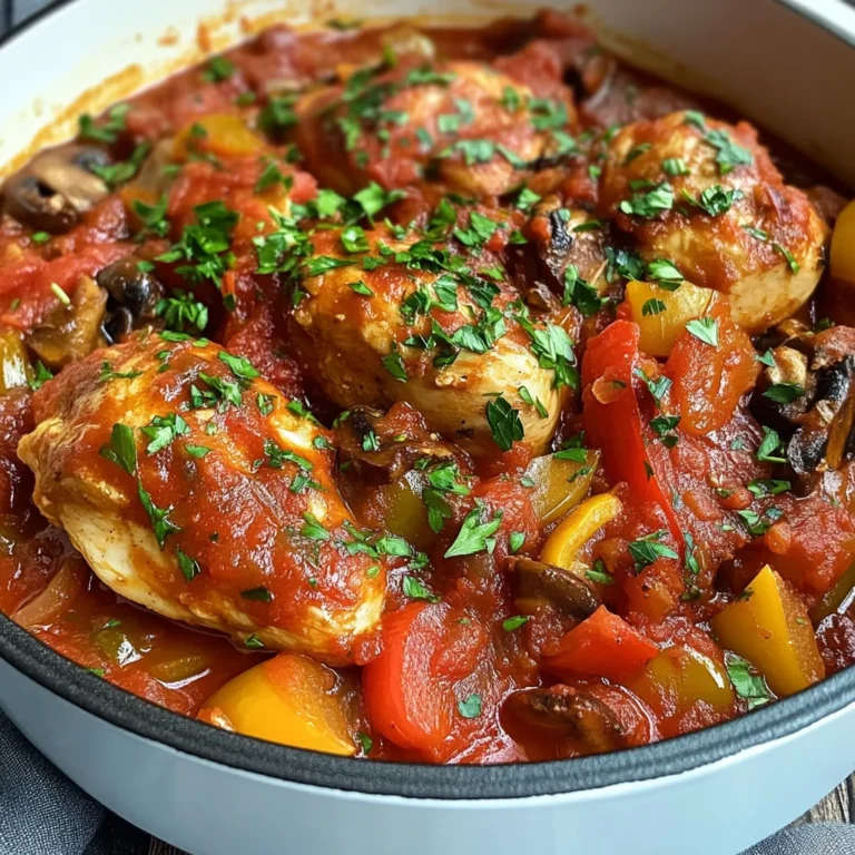 Easy Slow Cooker Chicken Cacciatore