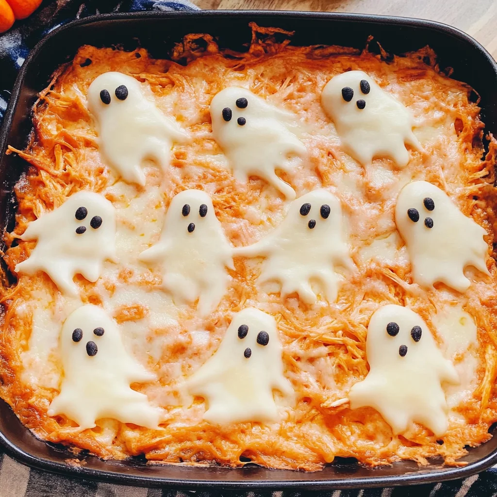 Halloween Buffalo Chicken Dip (Booffalo Dip)
