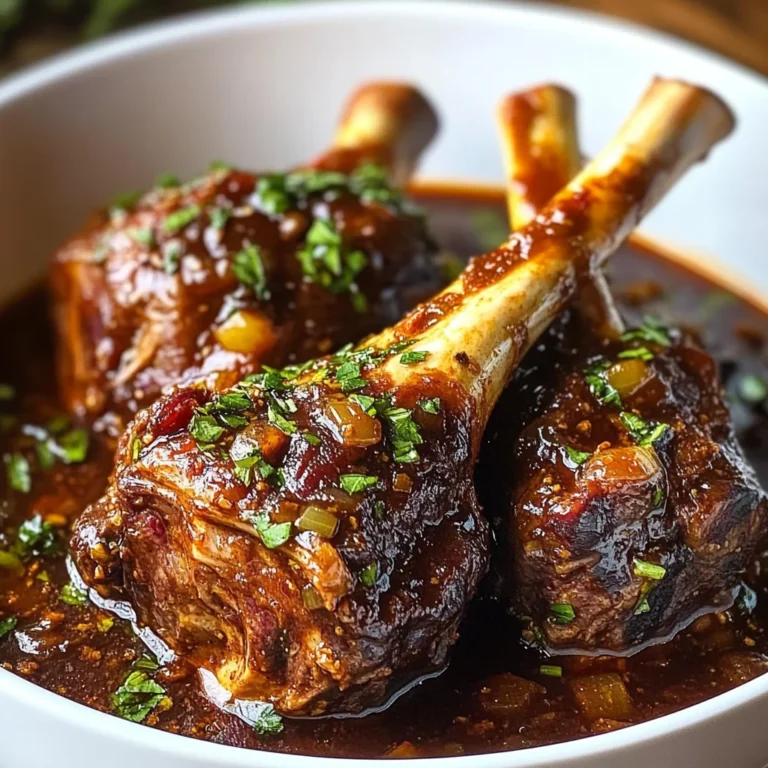 Luxurious Red Wine Lamb Shanks Recipe