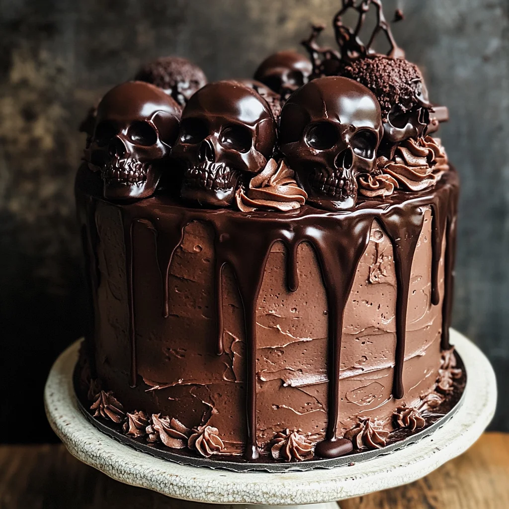 Vegan Chocolate Layer Skull Cake