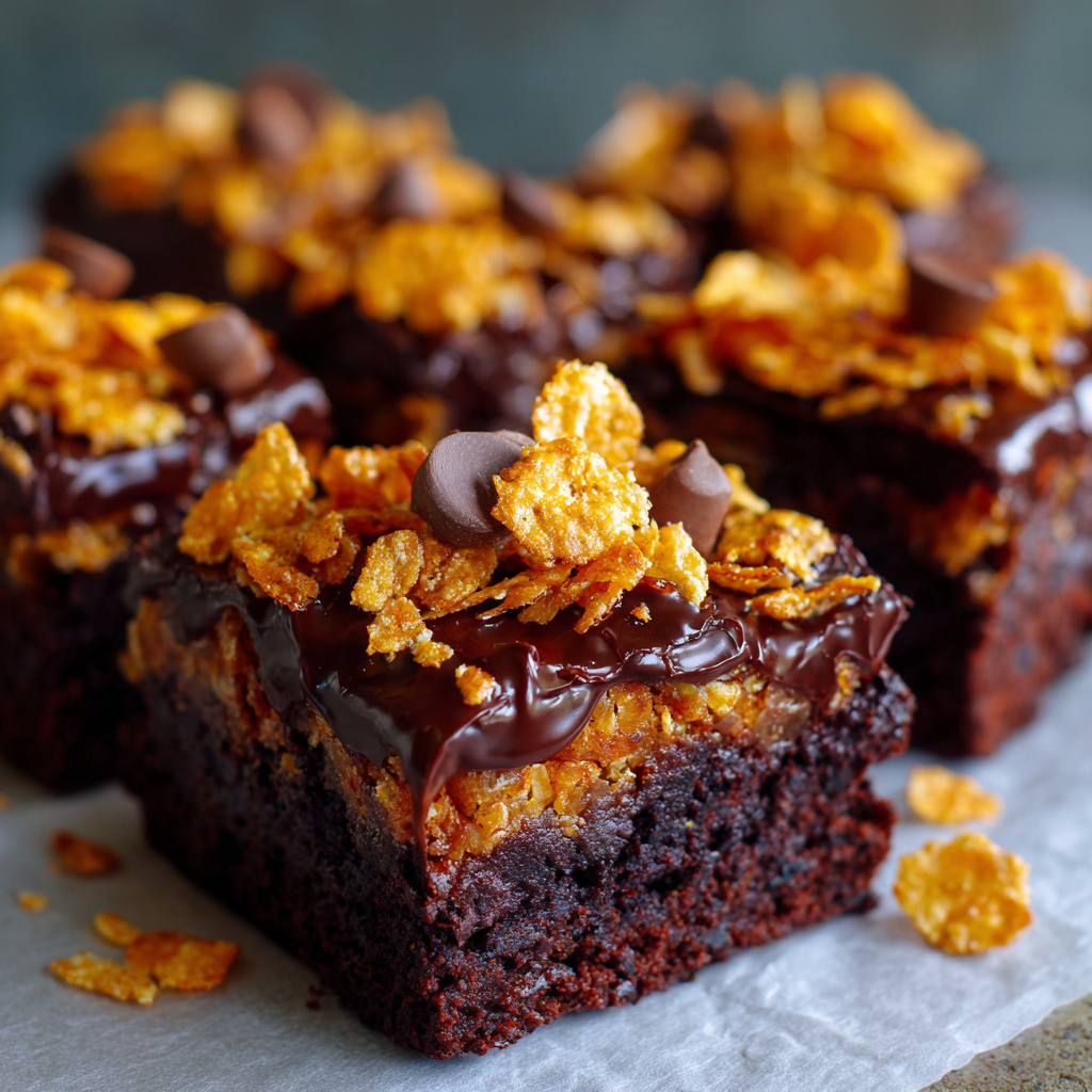 Caramel Cornflake Brownies