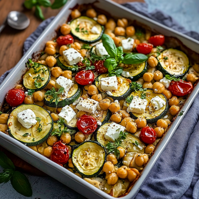 Zucchini & Chickpea Bake with Feta